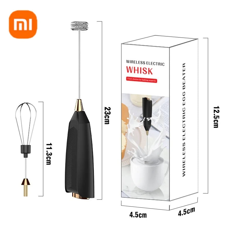 Xiaomi Wireless Electric Milk Frother Handheld Coffee Foam Maker for Latte Cappuccino Rechargeable Food Safe Fast Cream Frothing