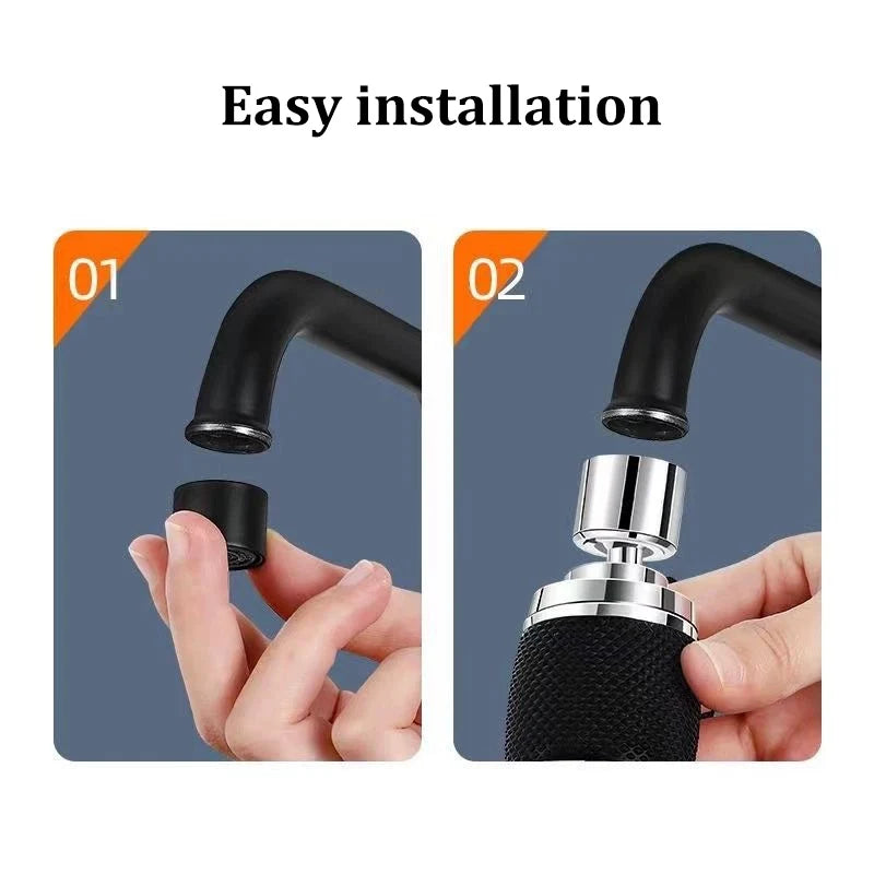 360° Rotating Filter Pressurized Universal Faucet 3 Modes Splash-proof Water-saving Kitchen Supplies