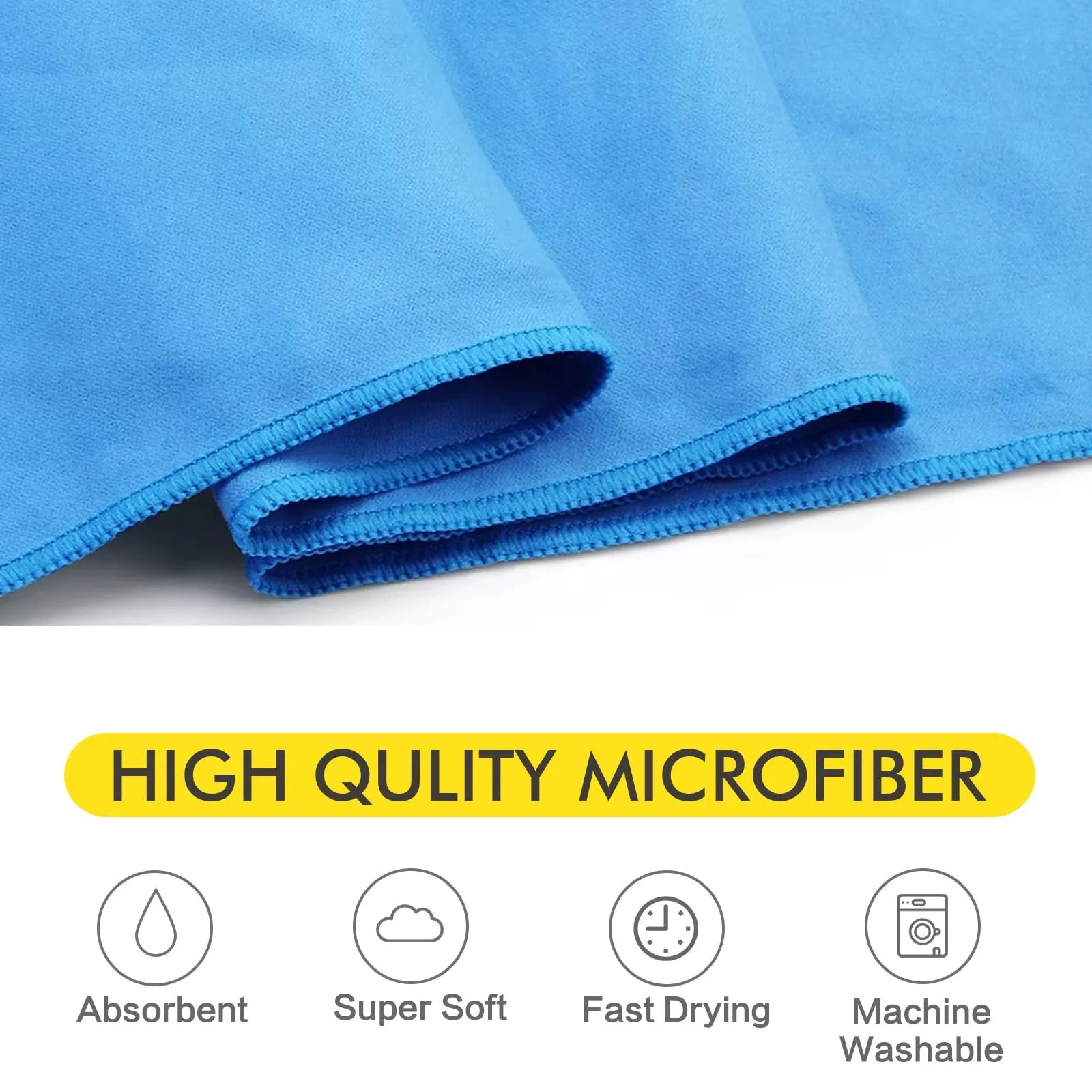 Quick-Drying Bath Towel Microfiber Bathroom Towel With Portable Bag Highly Absorbent & Fast Drying for the Body After Bathing