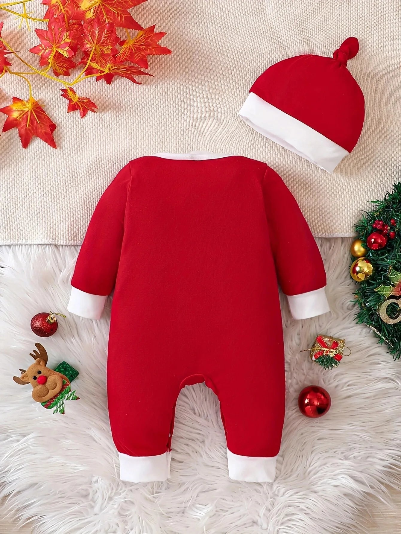 Prowow Baby Christmas Clothes 2025 Cartoon Pattern Green Romper Xmas Jumpsuit For Kids Newborn New Year Baby Costume Boy Girls