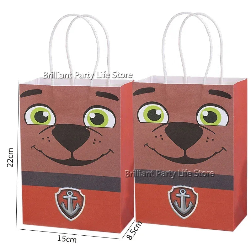 Paw Patrol Cartoon Gift Bag Shopping Bag Candy Biscuit Storage Bag Portable Handbag Pouch Party Supplies Baby Shower