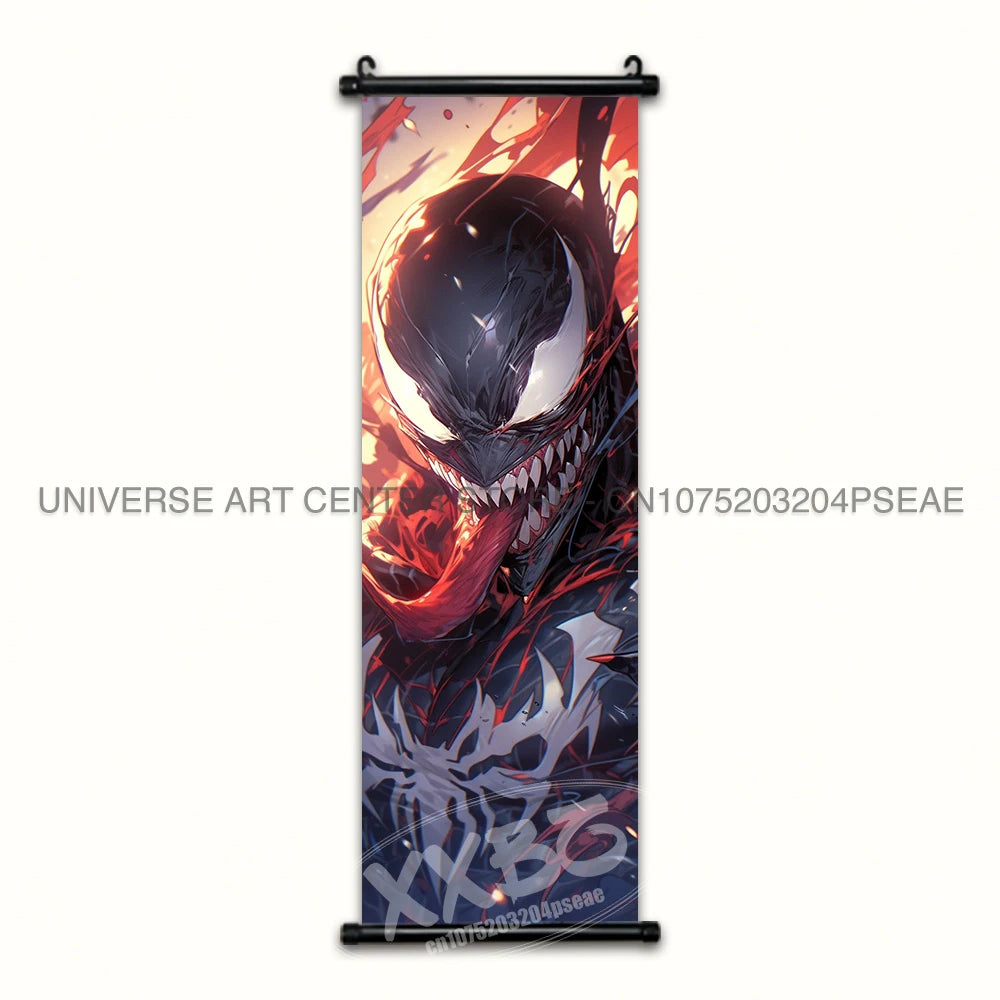 Marvel Poster Black Panther Home Decor The Avengers Wall Art Venom Hanging Painting Spider Man Scrolls Picture Wolverine Mural