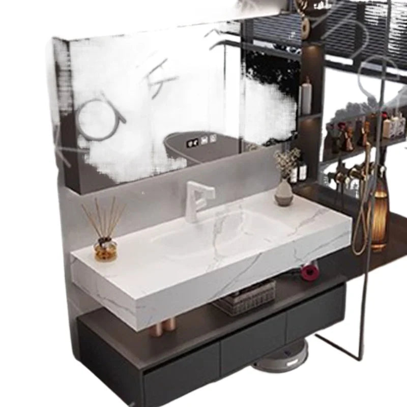 Armoire de salle de bain légère en bois massif, toilettes de rangement Vintage, vanité de salle de bain, miroirs de maquillage, meubles Para Banheiro