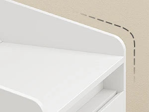 Hzuaneri Table de chevet avec 3 tiroirs, table d'appoint avec station de recharge et LED, 2 ports AC et 2 USB pour chambre à coucher, salon