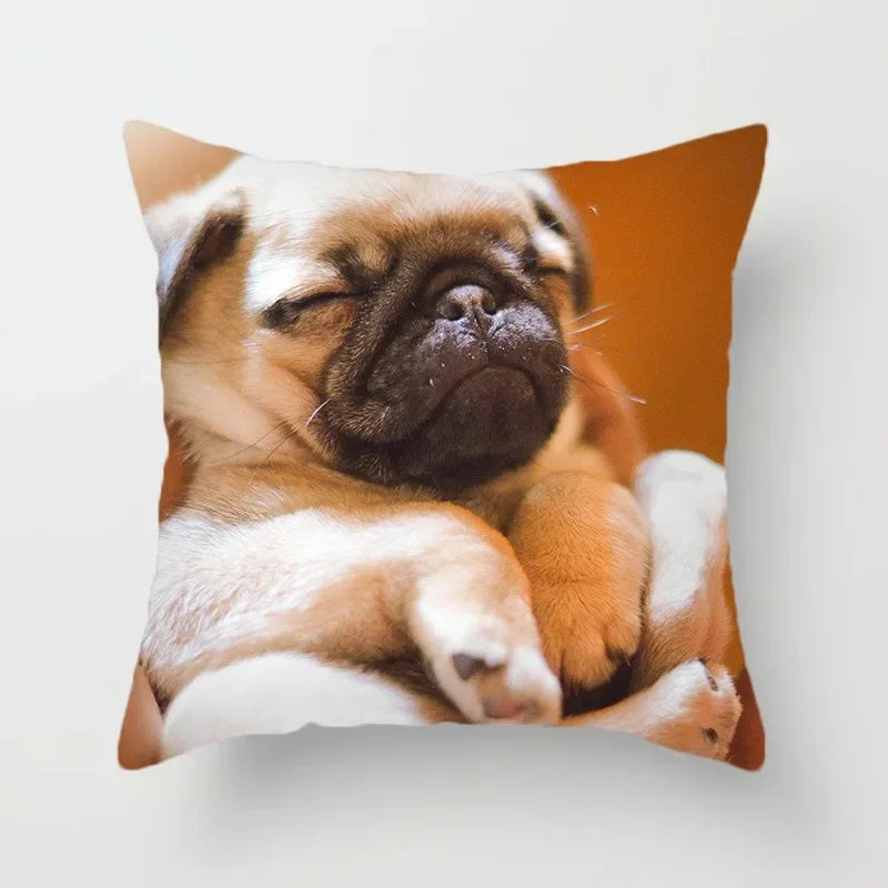 Golden Retriever Pet Dog Pattern Printed Pillow Cover Fashionable Luxury Home Decoration Office Seat Cushion Cover