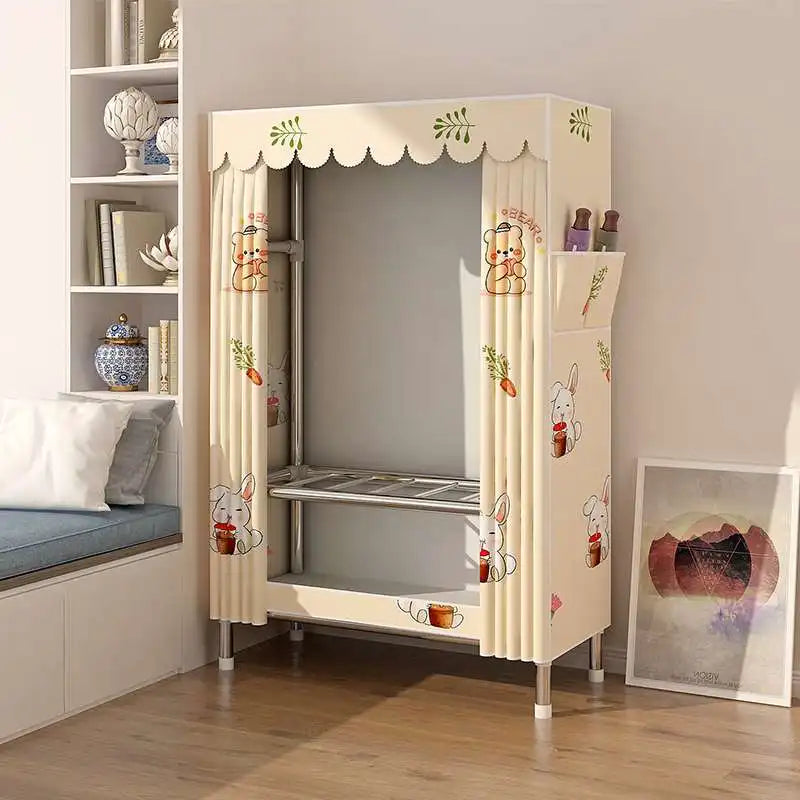 Armoire européenne, organisateur d'assemblage Simple, petite étagère de garde-robe, boîte de rangement en plastique pour enfants, placard de chambre à coucher, rangement Portable