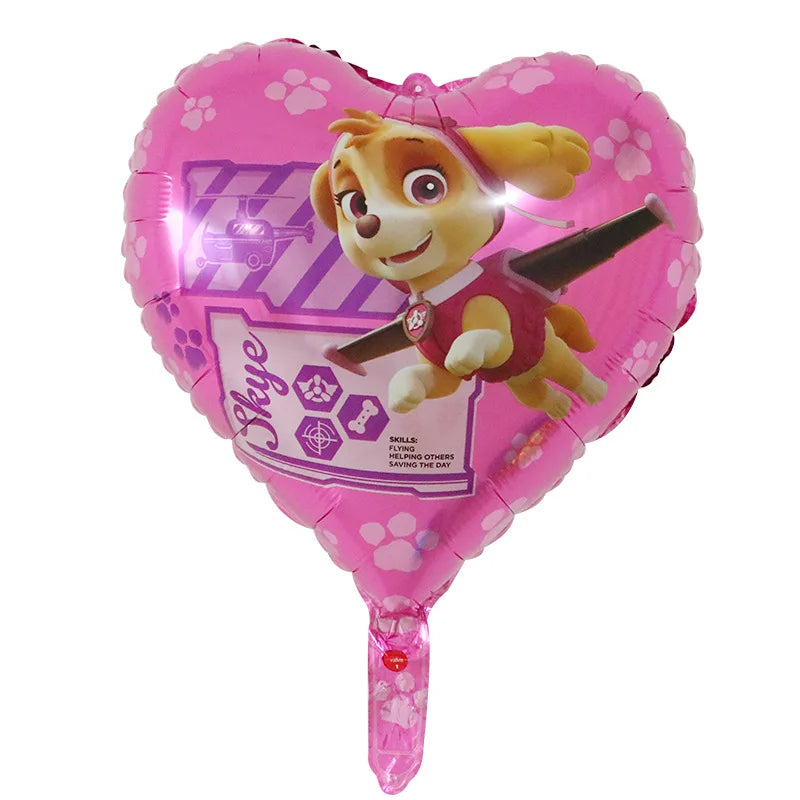 Paw Patrol Dog Paw Cute Cartoon Aluminum Foil Latex Balloons Party Decor Kids Classic Toys Helium Air Inflatable Balls Supplies