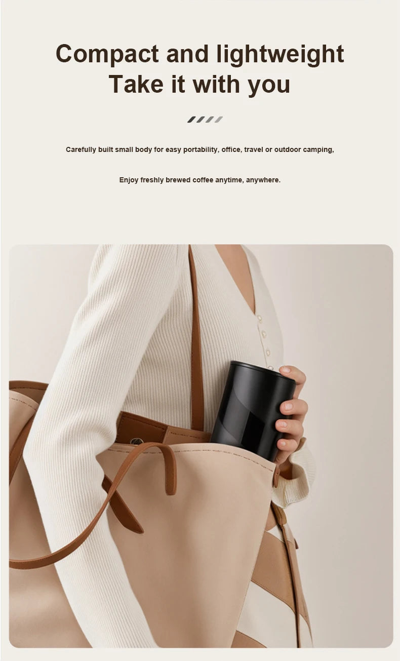 20 BAR Portable Electric Coffee Maker Capsule 2 in 1 Coffee Grinder Travel Coffee Maker for Car and Home Camping Outdoor