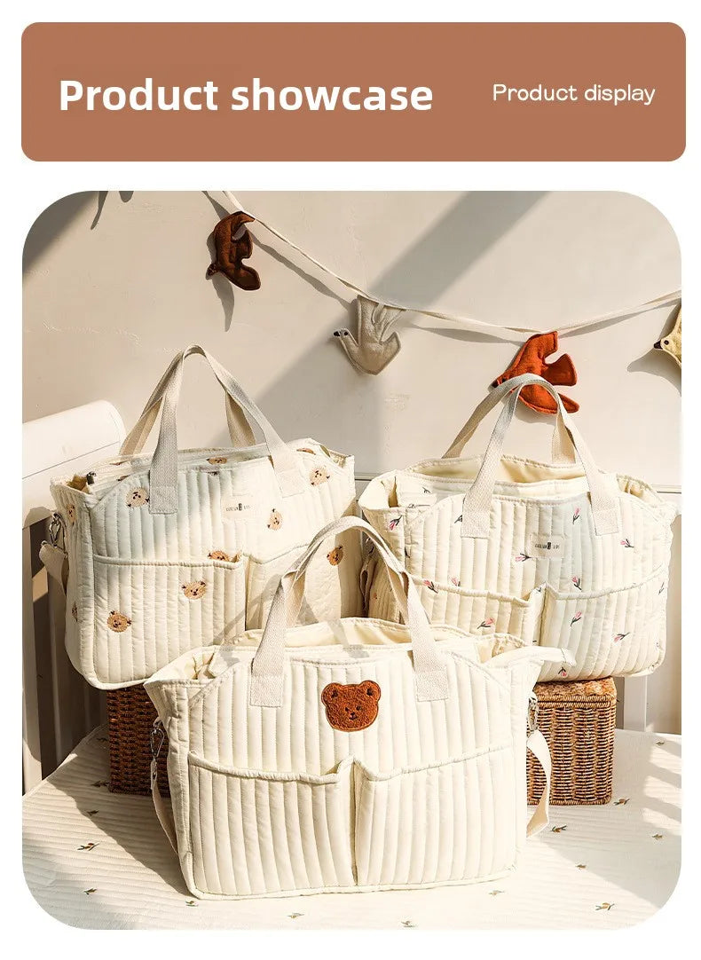 Baby Diaper Bag Large Capacity Baby Outing Portable Handbag Storage Diaper Bag Multi-functional Messenger Mommy Bags