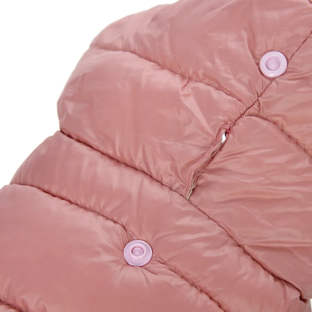 Warm Pet Clothes Cozy Hooded Button Puppy Jacket For Small Medium Dog Winter Warm Waterproof Vest Coat Costume Chihuahua Outfits