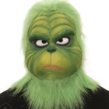 Grinch Mask 2025 New Christmas Green Haired Monster Gloves Cos Santa Claus Hat The Grinch
