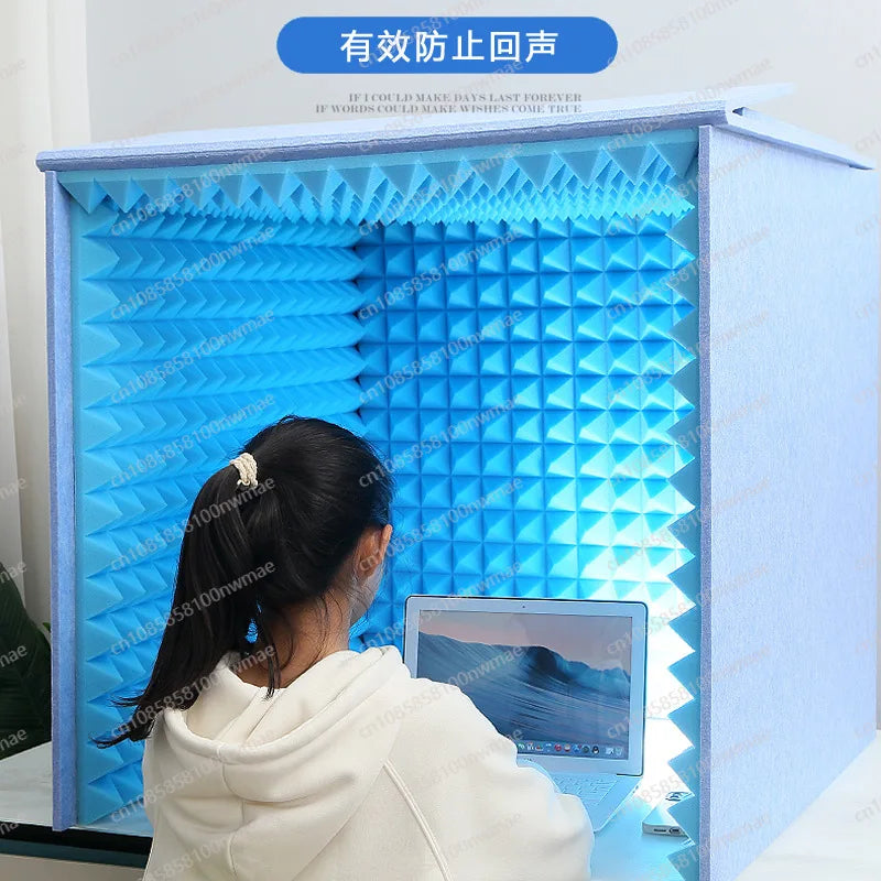 Simple desktop recording studio noise reduction office home desktop reading sound insulation cover can be moved