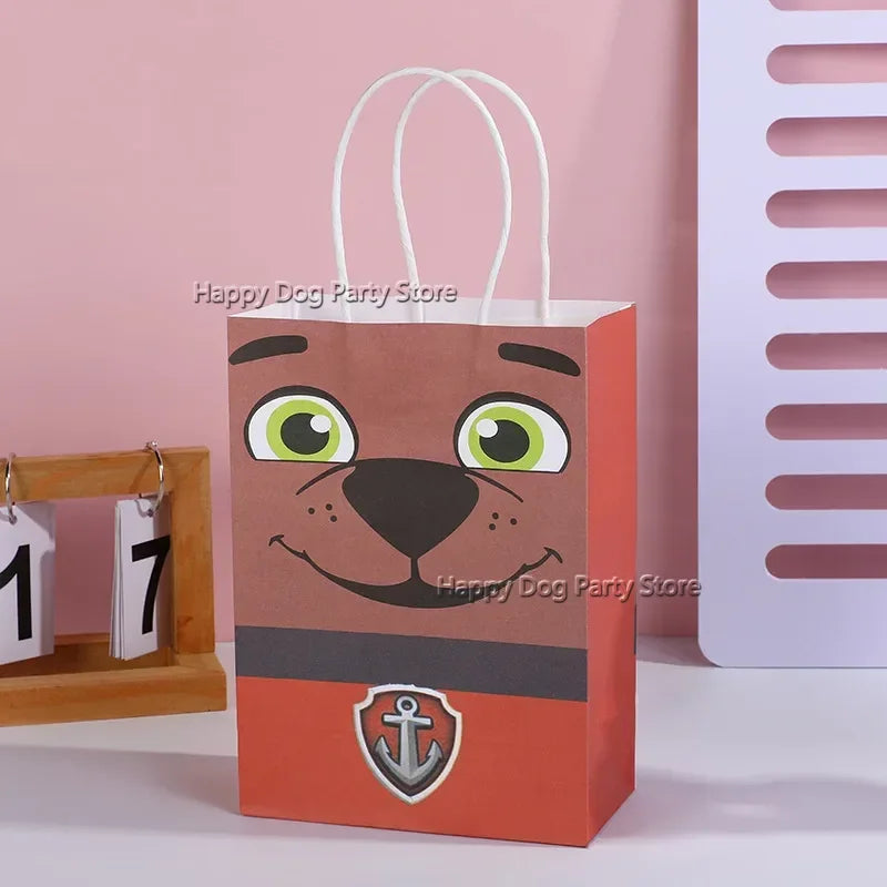 Paw Patrol Cartoon Gift Bag Shopping Bag Candy Biscuit Storage Bag Portable Handbag Pouch Party Supplies Baby Shower