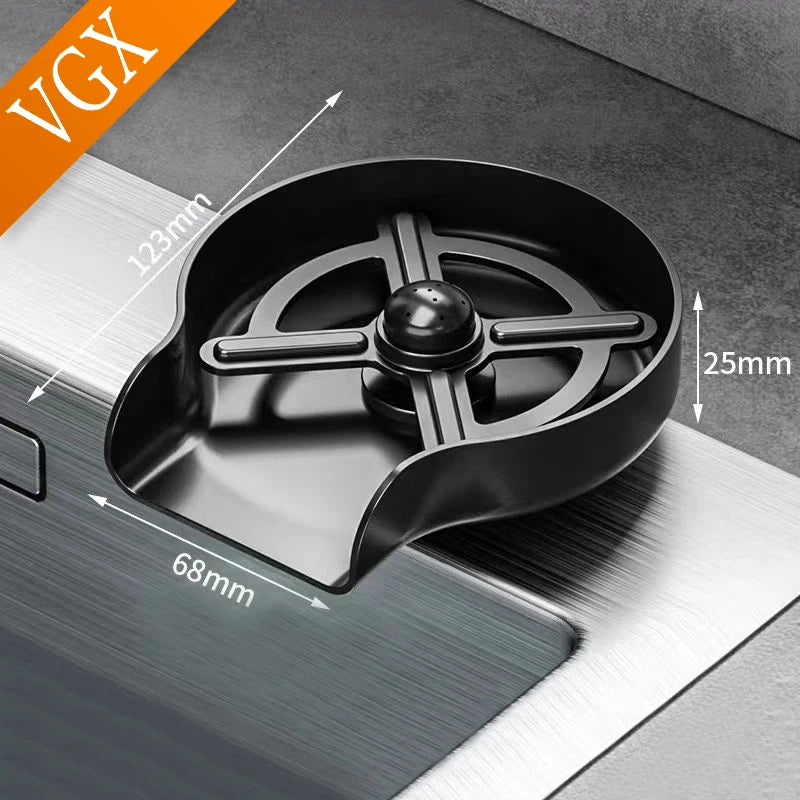 VGX Automatic Cup Washer Rinser Glass Cup Washer Bar Beer Milk Tea Cup Cleaner Faucet Stainless Steel 304 Kitchen Accessories