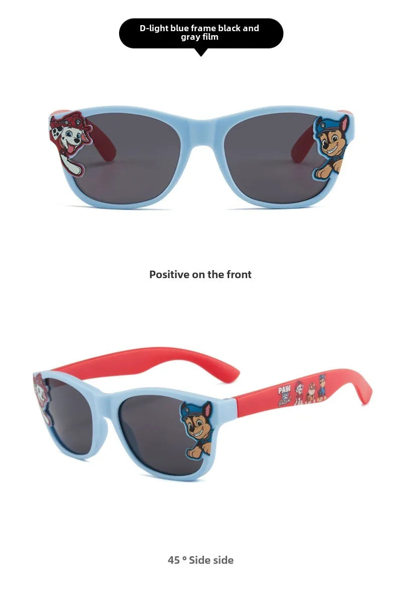 PAW Patrol Chase Sunglasses Round Polarized cartoon Sunglasses Silicone Flexible Safety anime Sun Glasses Fashion Shades Eyewear