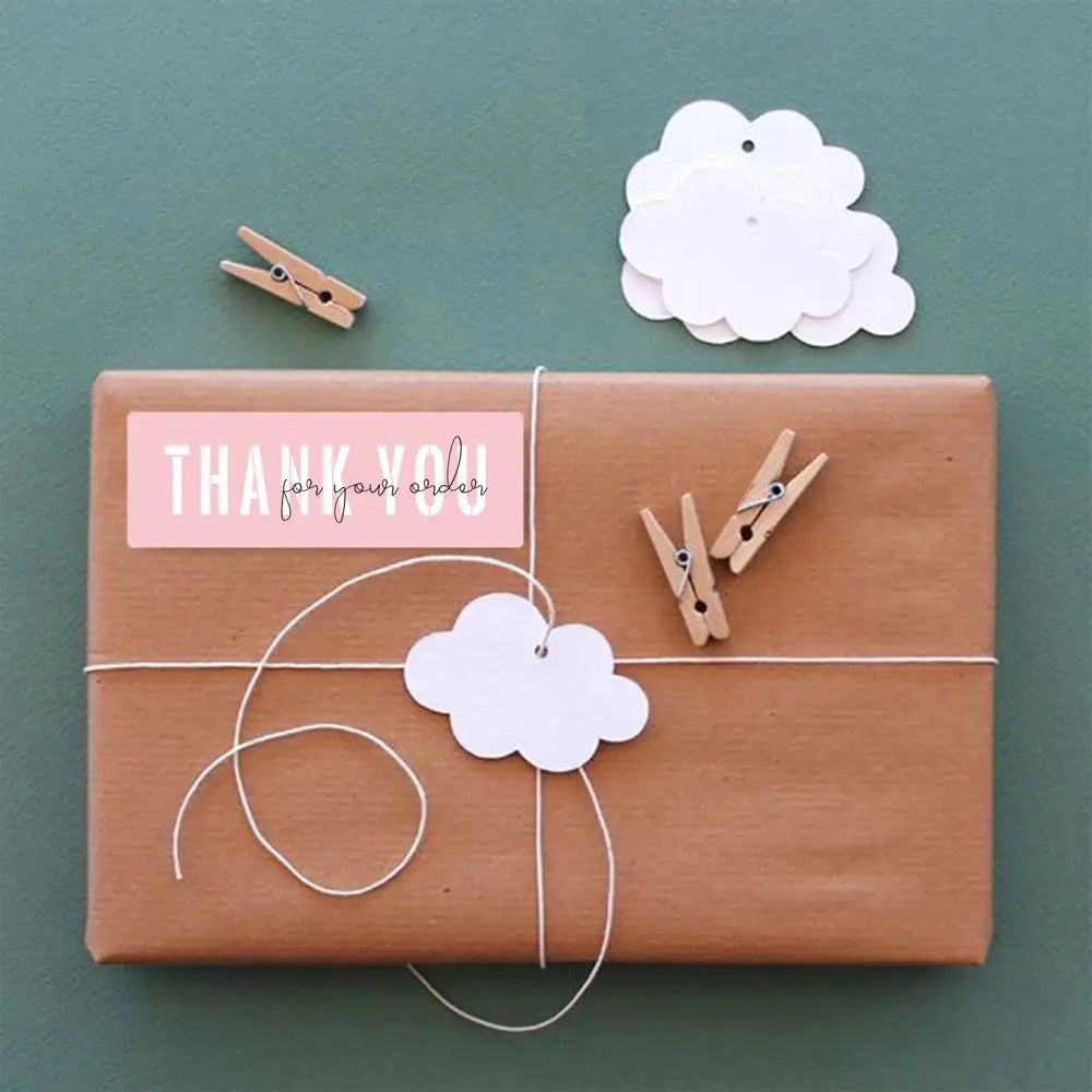 120PCS/Roll  Thank You For Your Orders Stickers Sealing Labels 1*3inch Small Business Packaging Decals Gift Wrapping