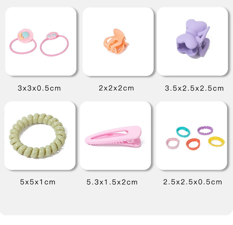 Kids Wooden Makeup Haircut Toy Beauty Fashion Salon Playset Games Combs Hair Dryer Pretend Play House Barber Makeup Kit Girl Toy