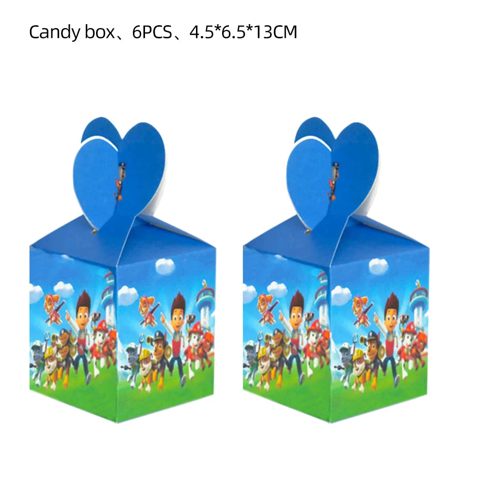 PAW Patrol Birthday Decoration Supplies Party Favor Water cups plates tableware Knife fork and spoon Party tableware and supplie