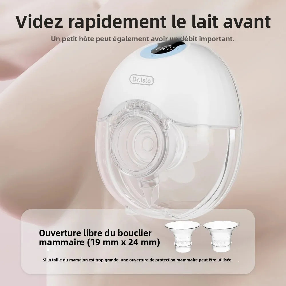 Wearable Electric Breast Pump 4 Modes 36 Suction Levels Hands-Free Milk Collector with 19/24mm Flange for Comfortable Feeding
