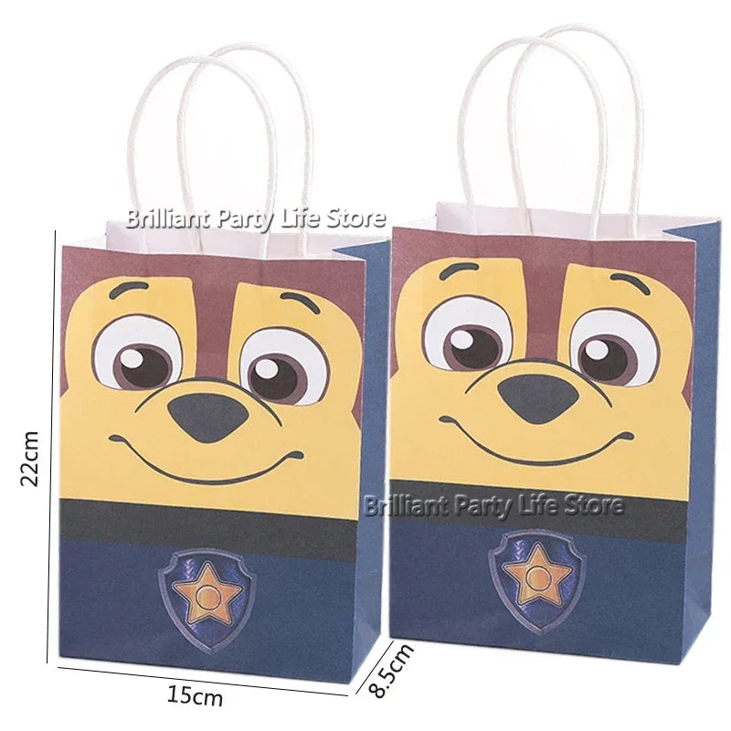 Paw Patrol Cartoon Gift Bag Shopping Bag Candy Biscuit Storage Bag Portable Handbag Pouch Party Supplies Baby Shower