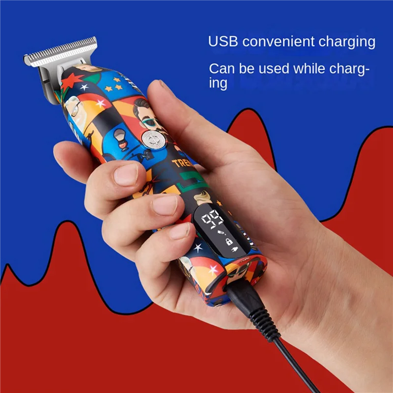 Barber Tondeuse à cheveux Rechargeable Graffiti électrique