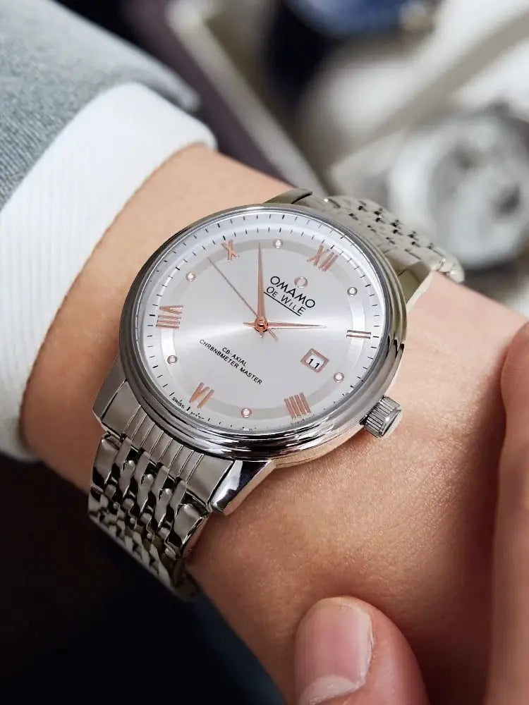 Top Luxury Business Men's Quartz Watch, Hollow Design, Stainless Steel Strap, Fashionable Business Casual Versatile Stylish Trendy Men's Watch, First Choice for Gift Giving, Brand-Name Watch