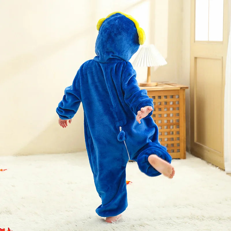 Winter Baby Rompers Baby Pijamas Halloween Ghost Bat Shark Deer Animal Cartoon Hooded Jumpsuits Cosplay Costume Boys Girl Pajama