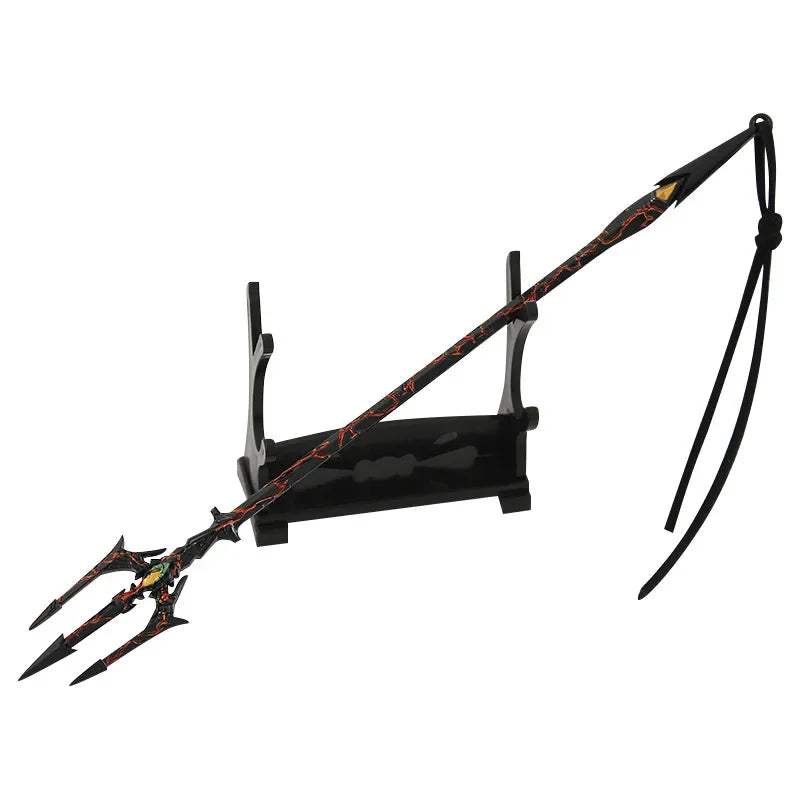 Douluo Continent Weapon Sword  Sea God trident Tang san Anime Weapons Keychain Katana Swords Samurai Weapon Model Gift Boys Toys