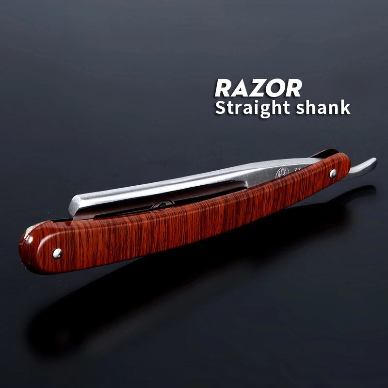 Rasoir droit manuel classique pliant en acier inoxydable