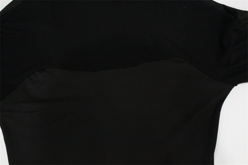 Bodysuit Women Sexy Transparent Turtleneck Festivals Outfits Mesh Top Long Sleeve Tees Sexy Woman Costume See Through Leotard