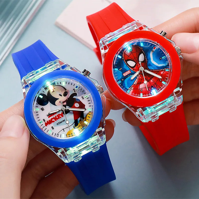 Spider Watch  Kids Luminous Watch Cute Silicone Colorful Lights Watch Gifts for Girls Kids Watches