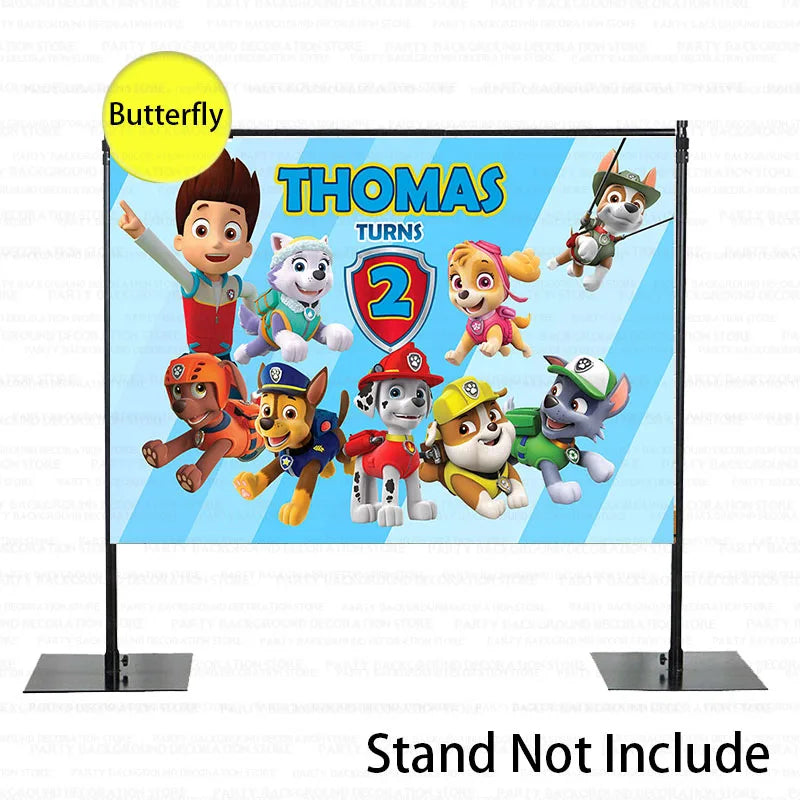 Halloween Paw Patrol Dogs Rescue Chase Marshall Skye Boys Backdrop Girls Birthday Party Decor Baby Shower Background Banner