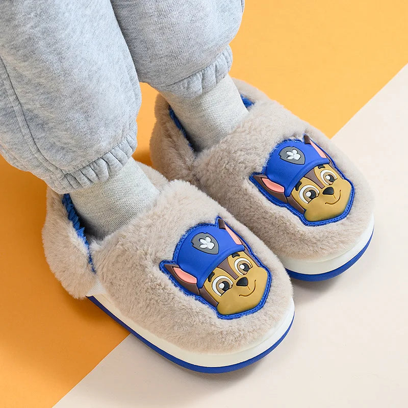 PAW Patrol Chase Kids Warm Slippers Anime Boy Girl Indoor Non-slip House Slides Cartoon Soft Comfortable Plush Slippers Gifts