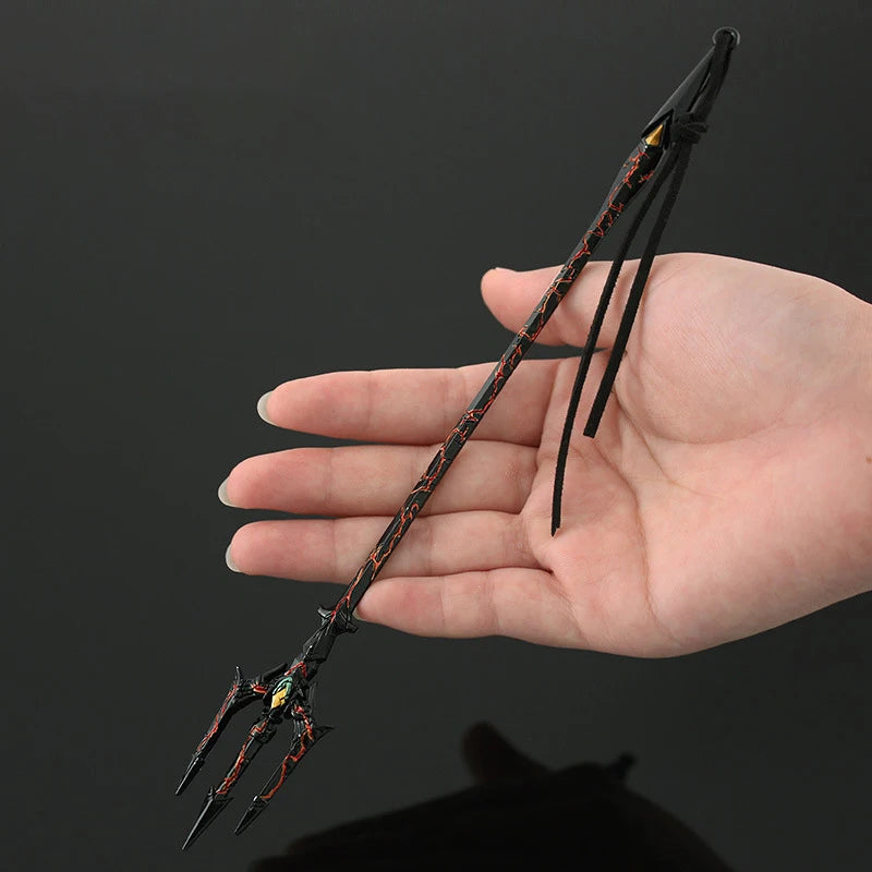 Douluo Continent Weapon Sword  Sea God trident Tang san Anime Weapons Keychain Katana Swords Samurai Weapon Model Gift Boys Toys