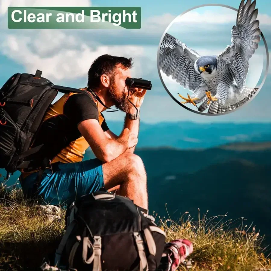 4000x25 Binoculars HD Portable Foldable High Quality Suitable for Travel Hiking Bird-watching Concerts