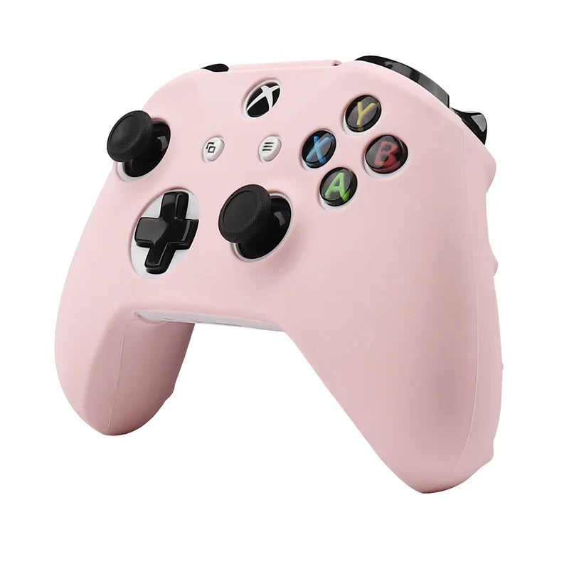 Pink Soft Silicone Protective Case For Xbox One S Controller Skin Gamepad Case Cover Games Accessories for XONES Joystick Cases