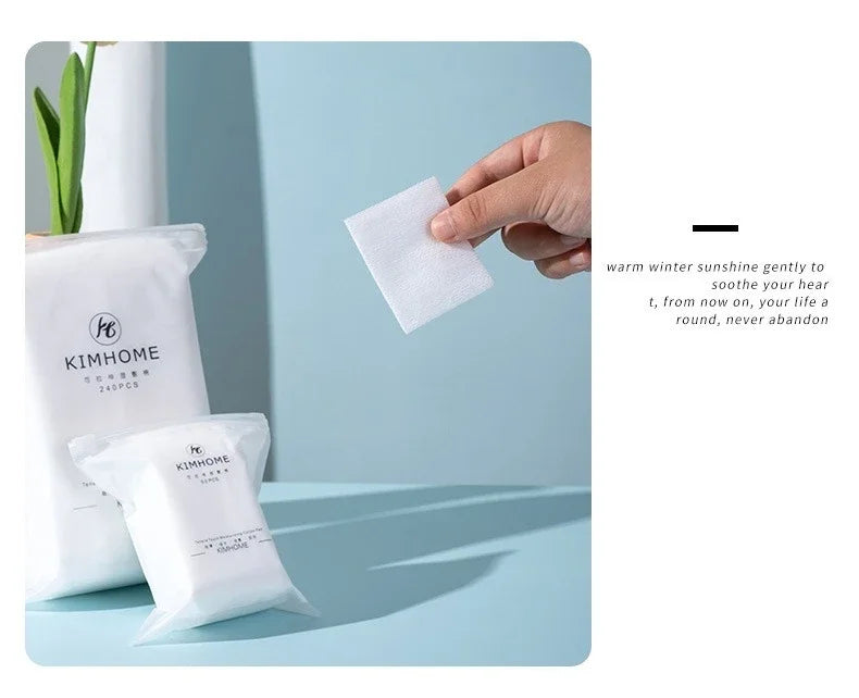 240PCS Multi Functional Cotton Pad Wet Cotton Special Stretchable Thin Makeup Remover Cotton Toner Facial Mask Paper Soft and Sk
