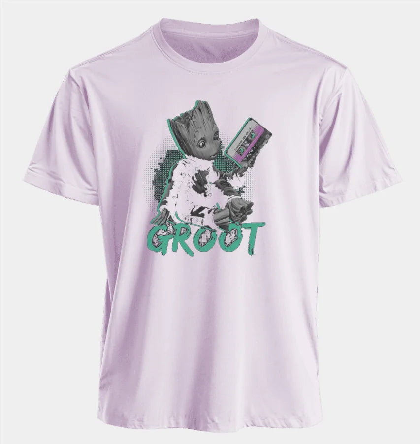Marvel Men's and Women's T-shirts Groot Summer American Spring and Autumn New Classic Oversized Sporty Style Short-sleeved