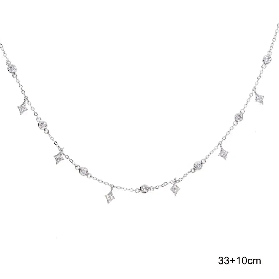 قلادة تشوكر أنيقة من الفضة الإسترلينية 925 بتصميم بسيط ودقيق مرصعة بأحجار الزركونيا المكعبة، مصنوعة من الذهب، للنساء، مجوهرات أنيقة