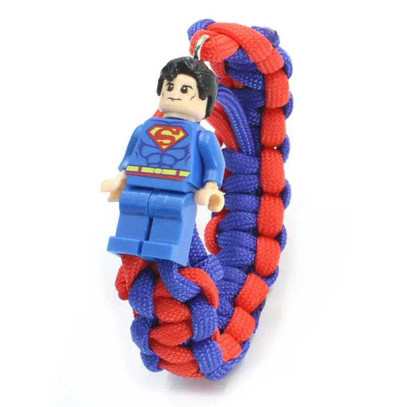 Marvel Avengers Captain America IronMan Spider-Man Personalized Creative Cartoon Building Blocks Braided Bracelet Christmas Gift
