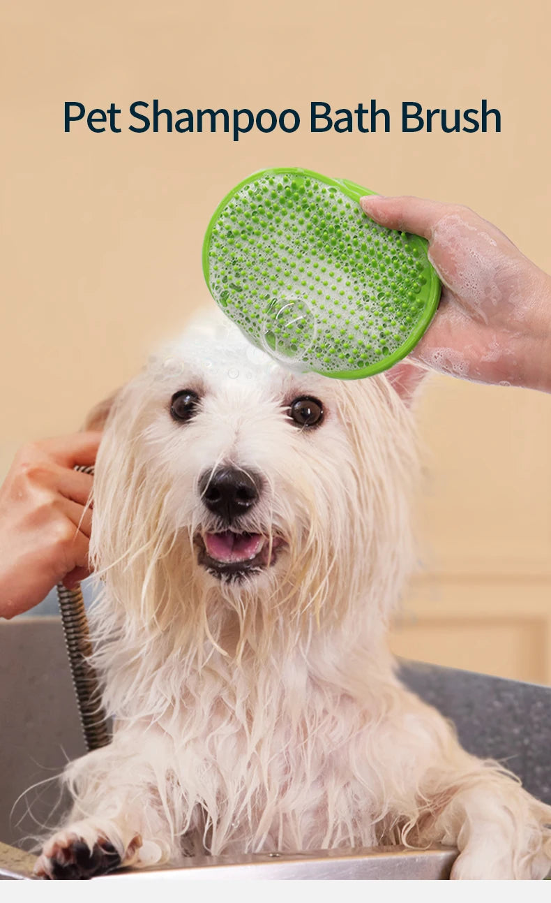 Soft Rubber Dog Brush Comb Cat Bath Brush Rubber Glove Hair Fur Grooming Massage Brush For Dog Cats Pet Bath Supplies