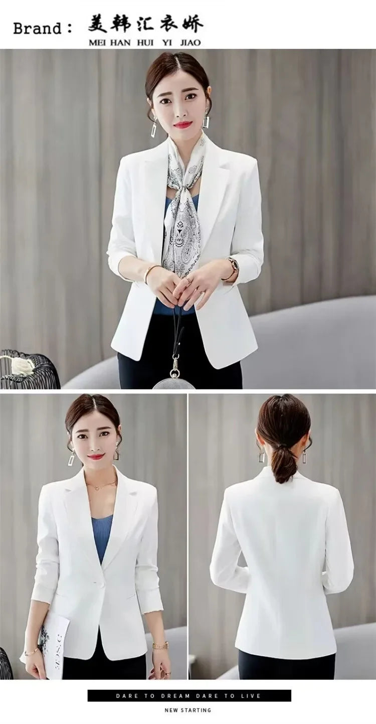 Slim Fit Women's Business Jacket Commuter StyleSmall Size Office Goddess Suit Top Casual ElegantChinese Fashion Coat