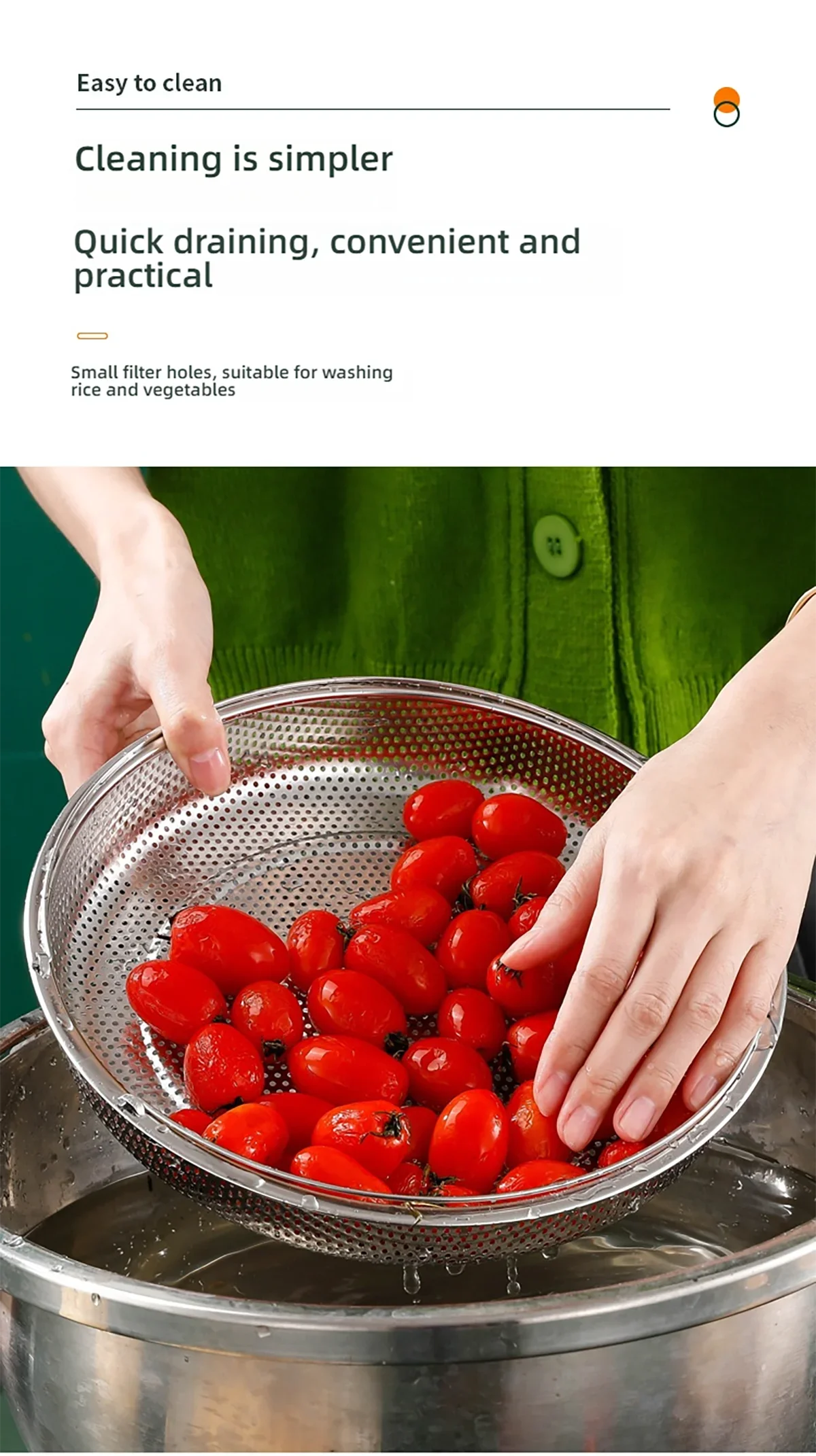 1pc Stainless Steel Multi-Functional Steamer Basket, Uncharged Kitchen Strainer for Steaming Rice, Dumplings, and Vegetables