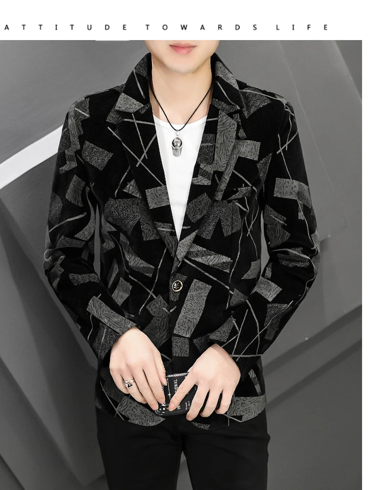 Nouveau blazer pour hommes en Velours côtelé