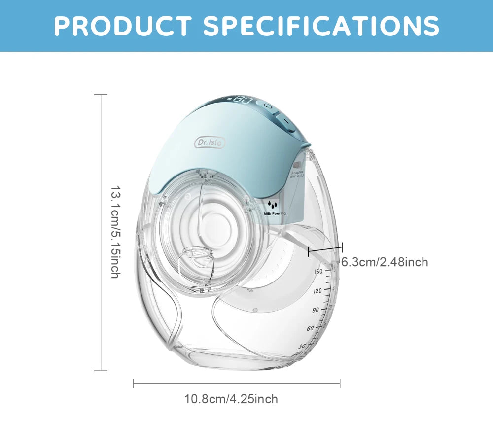 MAMIJOY 2PCS Ultra-thin Wearable Electric Breast Pump Ultra-light Low Noise 3Modes 12 Suction Levels With 18/21/24mm Flange EB51