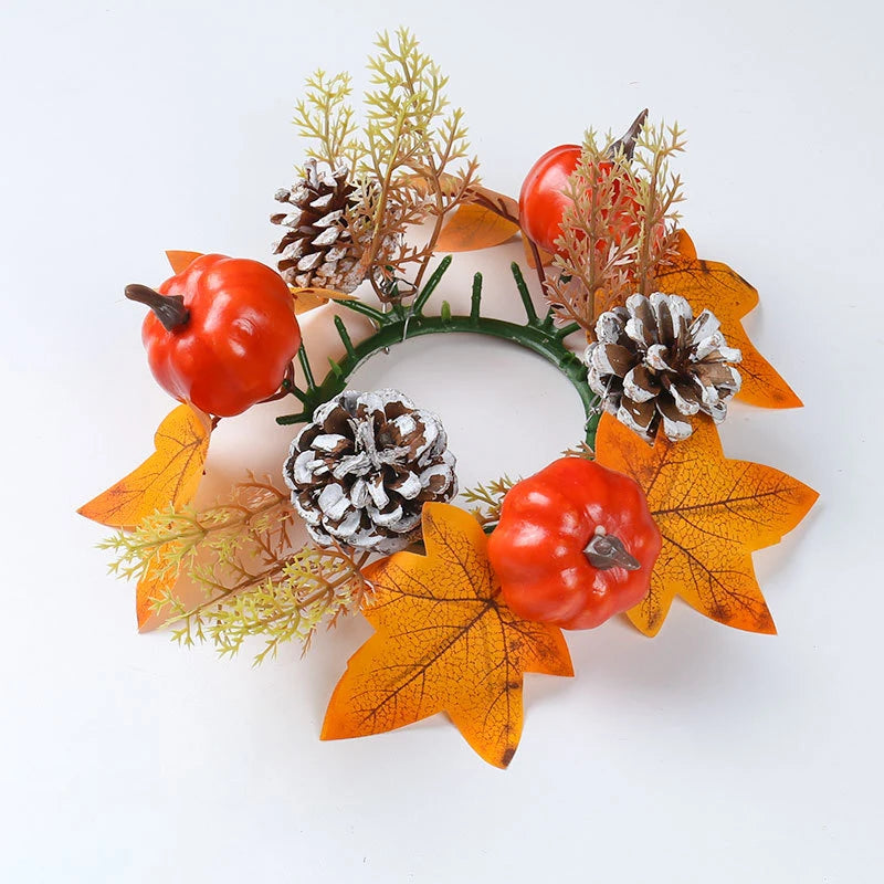 Berry Harvest Wreath Exquisite Workmanship Autumn Floral Wreath Maple Pumpkin Wreath High Quality Thanksgiving Day Decoration