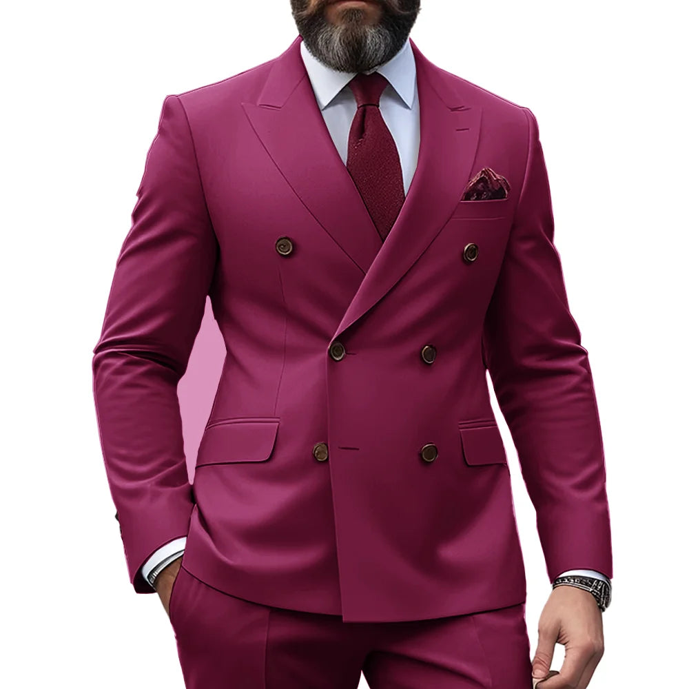 Ensemble de costume 2 pièces double boutonnage