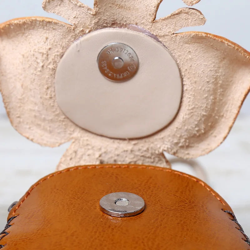 Head Layer Cowhide Creative Pencil Case Salted Fish Flip Storage Bag Personalized Fish Zero Wallet Storage Gift Giving Work Gift