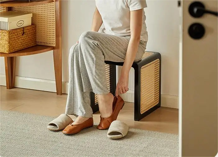 Table basse en rotin massif style Wine--sabi, meubles japonais, table d'appoint antique pour canapé, table carrée rétro pour balcon