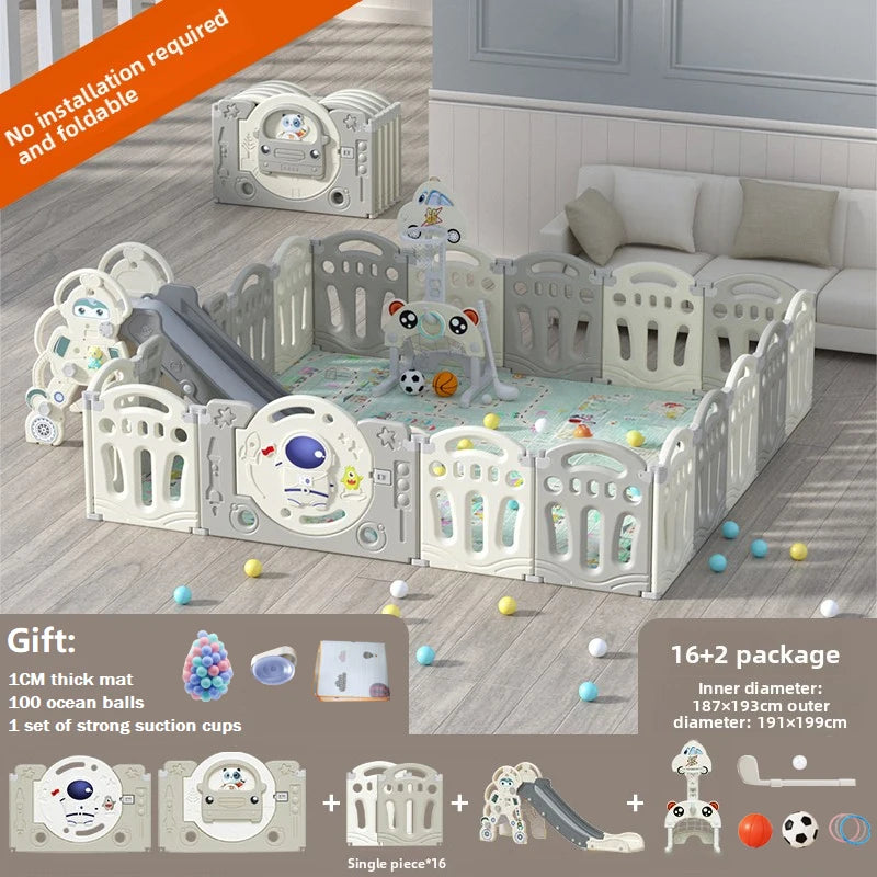 Baby Playpen with basketball hoop Baby playground activities for baby corral for baby Park Safety Fence Baby cot children's playground for baby children's parks ,Collapsible baby playard Large Baby Playard for babies and todd